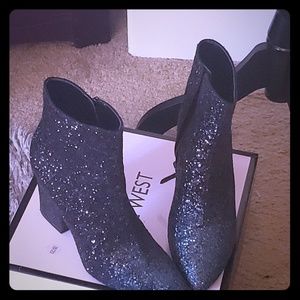 Nine west glitter boots.